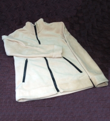 Флисовая куртка на молнии с логотипом термотрансфером