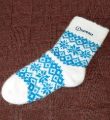 Вязаные носки из шерсти с логотипом  с вышивкой