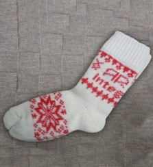 Вязаные носки из шерсти с логотипом компании