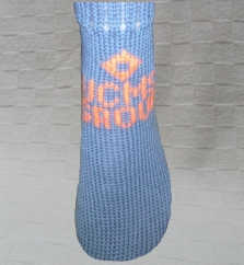 Вязаные носки из шерсти с логотипом серые